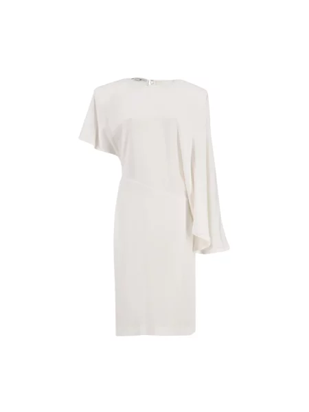 Sukienka midi Stella Mccartney asymetryczna biznesowa biała