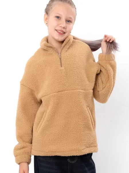 Дитячий Джемпер Носи своє штучне хутро коричневий