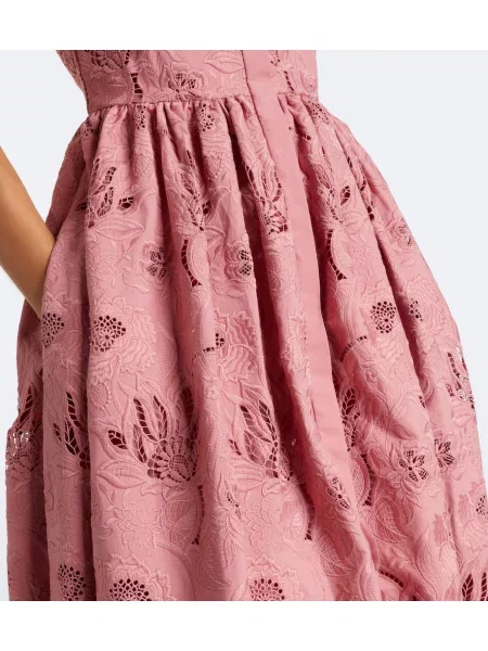 Rochie midi Erdem din dantelă roz