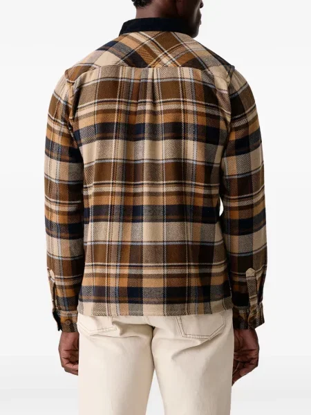 Μακρυμάνικο μακρύς πουκάμισο Barbour καφέ