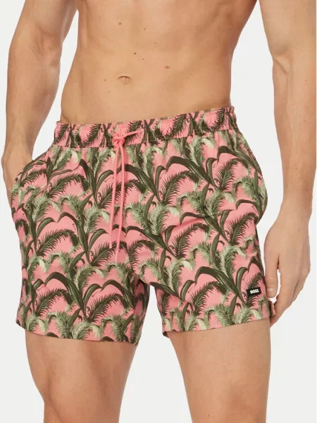 BOSS Kopalne hlače Pike Svetlo rožnata