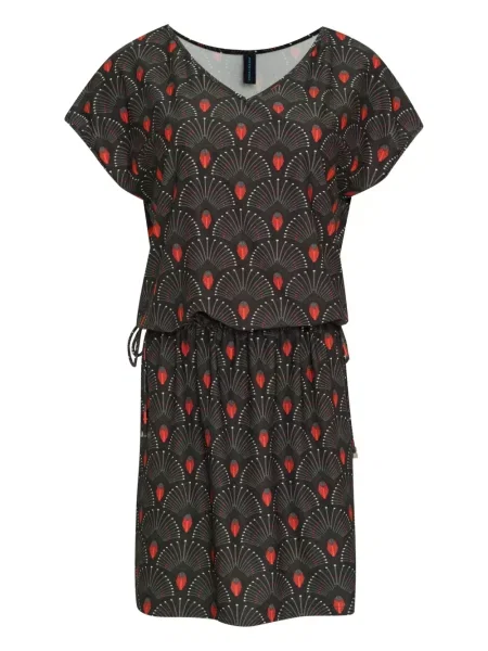 Костюм мини рокля Lygia & Nanny с принт черно