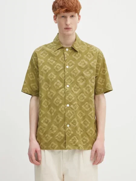 Košulja Norse Projects Mads Batik SS Shirt regular zelena