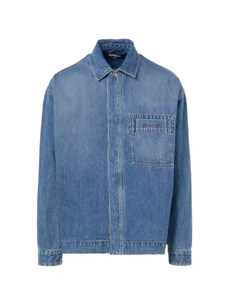 Košilová bunda Jacquemus modrá