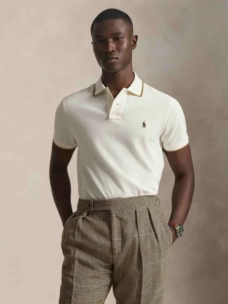 Tricou polo Polo Ralph Lauren bej