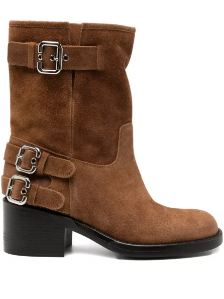 Botine Chloé biker maro