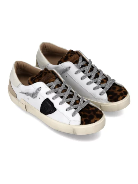 Sneakersy Philippe Model skórzane do tenisa białe