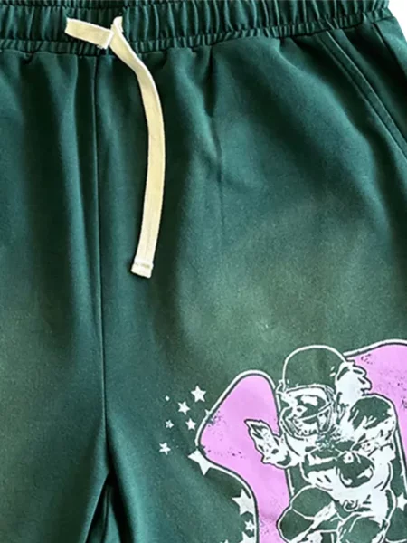 Pantaloni scurți Triple Sevens cu imagine cu cordon verde