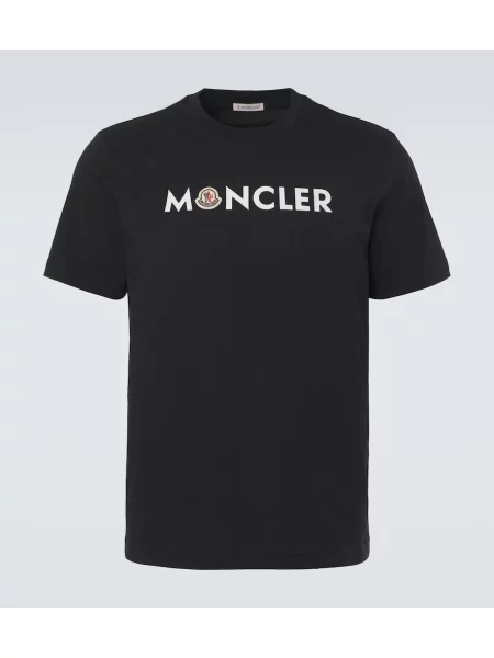 Tricou Moncler din jerseu albastru