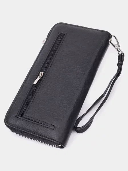 Кожаный кошелек St Leather Accessories черный