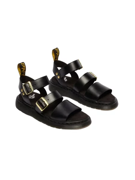 Sandały Dr. Martens bez obcasa czarne