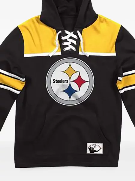 Hanorac cu glugă Mitchell & Ness din fleece negru