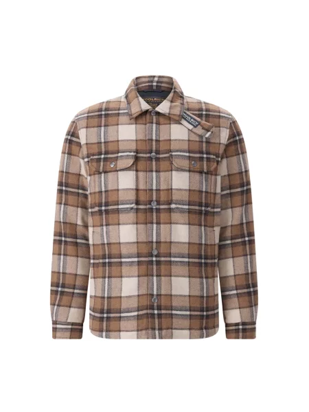 Kurtka koszulowa Woolrich wełniana brązowa
