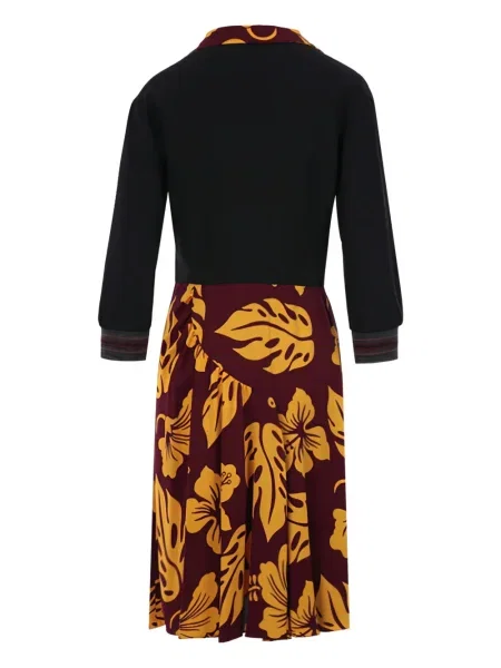 Rochie midi Prada cu model floral cu imagine până la genunchi