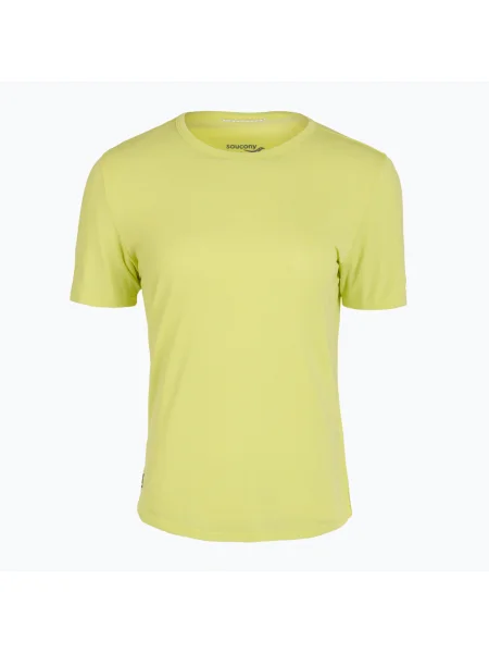 Tricou de alergare pentru femei Saucony Stopwatch SS sunny lime heather