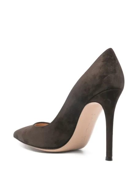 Pantofi cu toc Gianvito Rossi din piele de căprioară maro