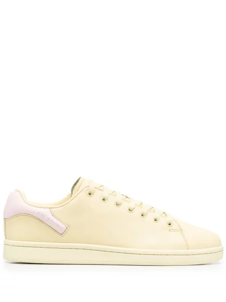 Sneakerși Raf Simons din piele galben