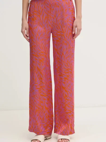 La Petite Française spodnie PAVINA proste high waist PAVINA pomarańczowy