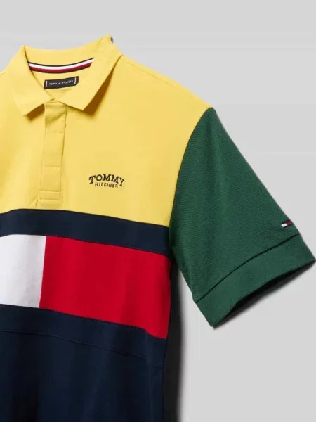 Koszulka polo z czystej bawełny o kroju regular fit Tommy Hilfiger Teens żółta