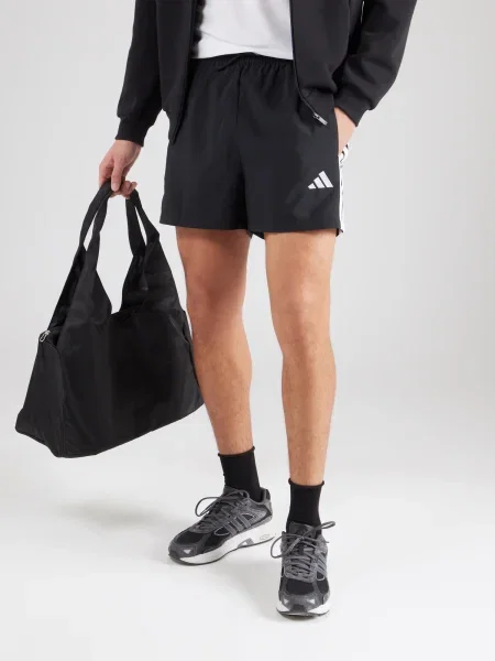 Bermuda kratke hlače Adidas s črtami bela