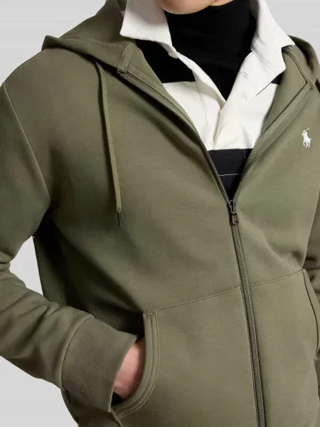 Bluza rozpinana o kroju regular fit z mieszanki bawełny Polo Ralph Lauren oliwkowa