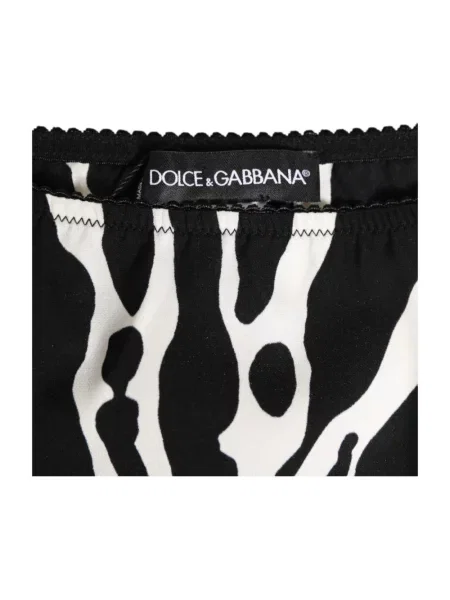 Majtki briefs Dolce And Gabbana z nadrukiem w zebrę czarne