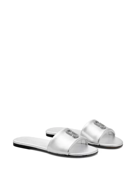 Sandale Marc Jacobs din piele argintiu