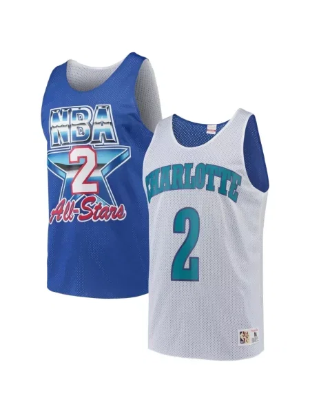 Reversibil vestă Mitchell & Ness plasă alb
