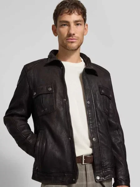 Kurtka z imitacji skóry model ‘GARRECK’ Gipsy