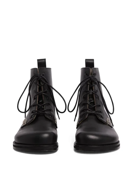 Botine Jw Anderson cu șireturi din piele negru
