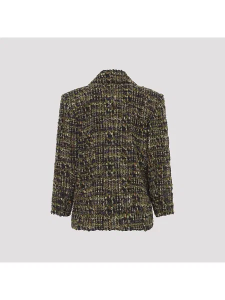 Marynarka Saint Laurent tweedowa zielona