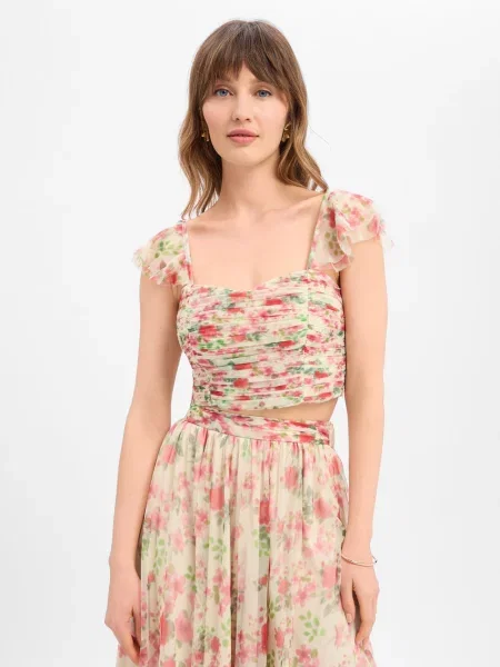 Crop top Marie Lund żółty