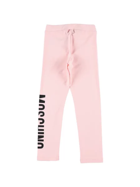 Legginsy dziecięce Moschino różowe
