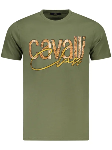 Tricou Cavalli Class scurt verde