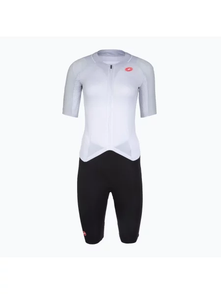 Cyklistická kombinéza Castelli Free Sanremo 3 SS in white/black bílý