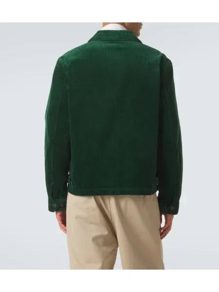 Geacă Polo Ralph Lauren de catifea cord verde