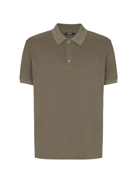 Tricou polo Balmain cu autograf verde