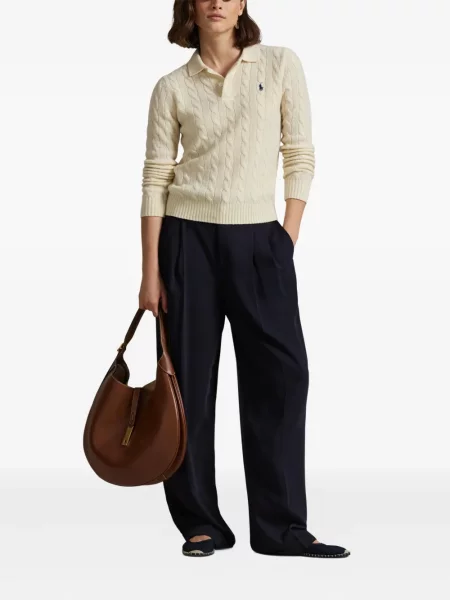 Căciulă Polo Ralph Lauren cu broderie cu dungi cowboy roșu