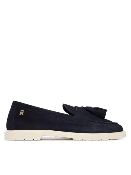 Tommy Hilfiger Mocasini Light Suede Tassel Loafer Bleumarin