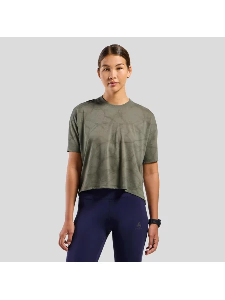 Koszulka Odlo ACTIVE NATURAL BLEND PRINT T-shirt zielona