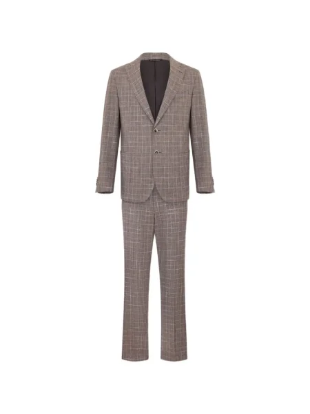 Costum Brooks Brothers în carouri de costum maro