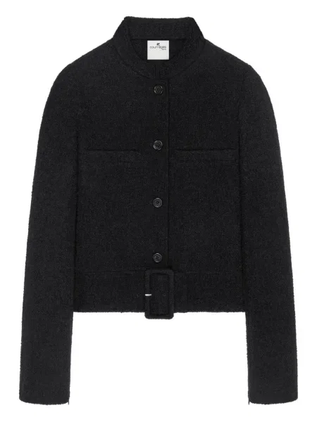 Geacă Courreges cu cataramă din tweed negru