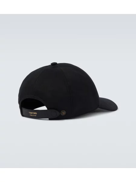 Șapcă Tom Ford cu broderie negru