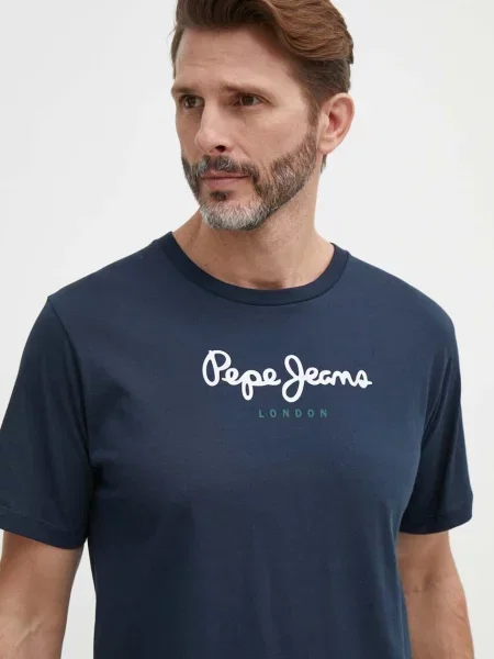 Pepe Jeans majica za muškarce od pamuka EGGO N plava