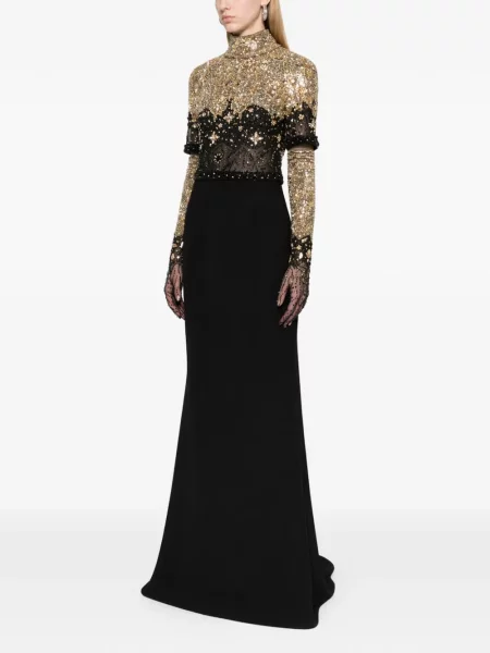 Rochie maxi Dina Melwani negru