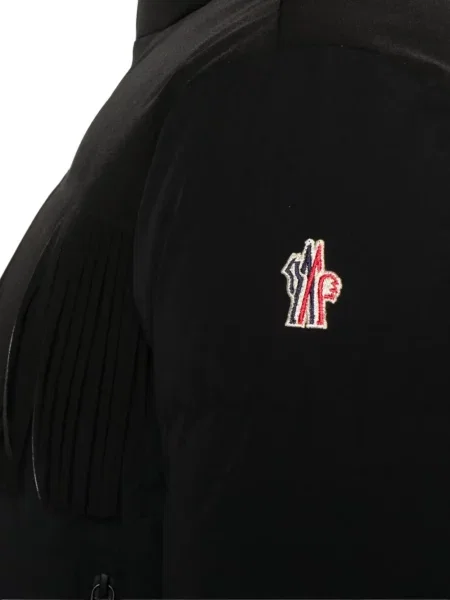 Geacă de schi Moncler Grenoble cu franjuri negru