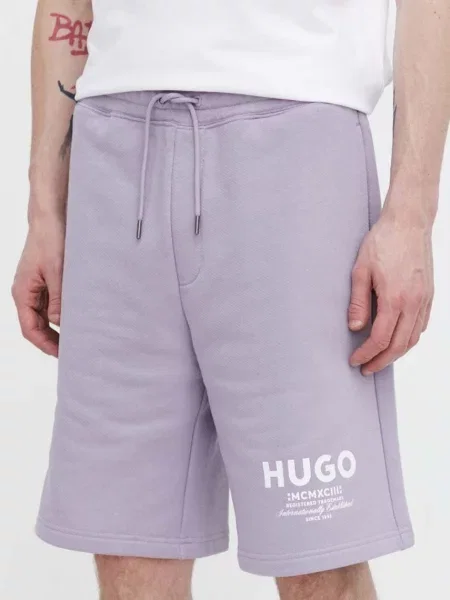 Къс панталон Hugo Blue лилаво синьо