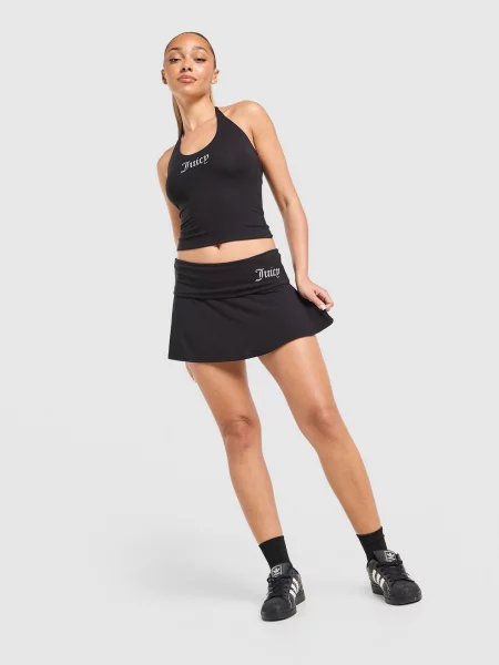 Juicy Couture Spódniczka Jersey Roll Down czarna