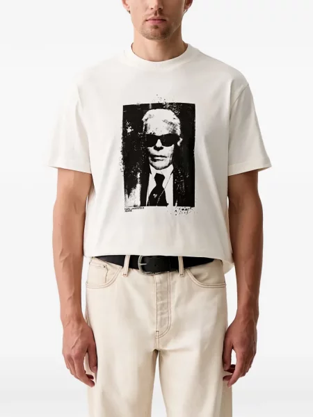 Tricou Karl Lagerfeld Jeans cu imagine cu decolteu rotund