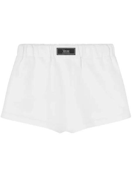 Pantaloni scurți Versace cu broderie alb